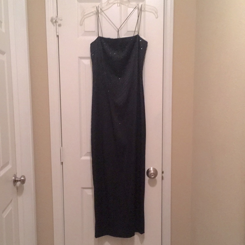 Navy floor length gown